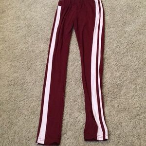 Maroon full length leggings